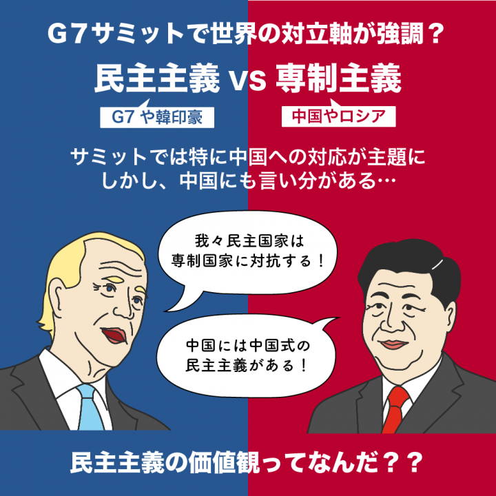 G7閉幕、民主VS専制が世界の対立軸に！？ でも民主主義ってそもそもなに？？